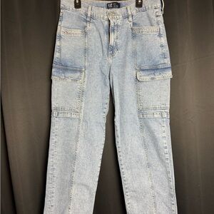 Gap Light Blue Denim Cargo Jeans